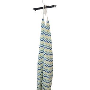 Freshman1996 XS Halter Crochet Knit Maxi Dress Cover Up Blue Green White‎